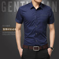 2018 Summer New Men's Shirt Brand Luxury Men Cotton Short Sleeves Dress Shirt Turn-down Collar Cardigan Shirt Men Clothes