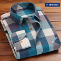 Men Shirt Cotton 2018 Autumn New Male Casual Long Sleeve Shirt Plus size High Quality Warm Man Clothes