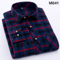 Men Shirt Cotton 2018 Autumn New Male Casual Long Sleeve Shirt Plus size High Quality Warm Man Clothes