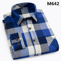 Men Shirt Cotton 2018 Autumn New Male Casual Long Sleeve Shirt Plus size High Quality Warm Man Clothes