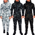 New Fashion Men Set Long Sleeve Camouflage Hoodies Set Male Tracksuit Outdoors Sport Suit Men's Gyms Set Casual Sportswear Suit