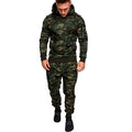 New Fashion Men Set Long Sleeve Camouflage Hoodies Set Male Tracksuit Outdoors Sport Suit Men's Gyms Set Casual Sportswear Suit