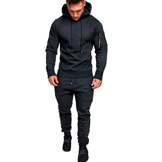 New Fashion Men Set Long Sleeve Camouflage Hoodies Set Male Tracksuit Outdoors Sport Suit Men's Gyms Set Casual Sportswear Suit