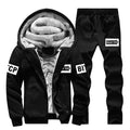 Sweatshirt Men Tracksuit Fleece 2PCS Set Winter Thicken Hoodies + Pants Suit Spring Sportswear Set Male Hoodie Sporting Suits