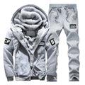 Sweatshirt Men Tracksuit Fleece 2PCS Set Winter Thicken Hoodies + Pants Suit Spring Sportswear Set Male Hoodie Sporting Suits