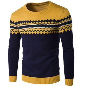 2019 Sweaters Men New Fashion Casual O-Neck Slim Cotton Knit Quality Mens Sweaters And Pullovers Men Brand Clothing Size