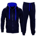 Tracksuit Men 2019 Autumn Sportwear Fashion Mens Set 2PC Zipper Hooded Sweatshirt Jacket+Pant Moleton Masculino Sets