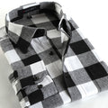 New 2018 fashion plaid shirt men Flannel furn-Down Collar long sleeve Slim Comfortable man shirt chemise homme Asia size 38-44