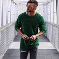 Men Sweater Autumn Winter Knitted Solid Simply Style Pullover Casual Loose O Neck Sweater Jumper Male Black Outerwear