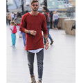 Men Sweater Autumn Winter Knitted Solid Simply Style Pullover Casual Loose O Neck Sweater Jumper Male Black Outerwear