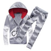 2019 brand sporting suit men warm hooded tracksuit track men's sweat suits set letter print large size sweatsuit male 5XL sets