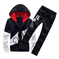 2019 brand sporting suit men warm hooded tracksuit track men's sweat suits set letter print large size sweatsuit male 5XL sets