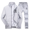 Men Tracksuits with Pants New Gyms Set Thicken Fleece Male Autumn Two Piece Clothing Casual Track Suit Sportswear Sweatsuits