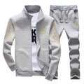 Mens Tracksuit Outwear Hoodie Set 2 pieces Autumn sporting track suit male Fitness Stand Collar Sweatshirts Jacket+Pants Sets