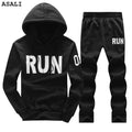 Mens tracksuit Set 2019 sportswear Exercise hoodies Suit Autumn Winter Men Sweatshirt Jogger Pants Set Sudaderas Hombre