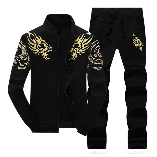 Mens tracksuit Set 2019 sportswear Exercise hoodies Suit Autumn Winter Men Sweatshirt Jogger Pants Set Sudaderas Hombre