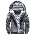 Fur Fleece Men Camouflage Set Winter Brand Warm Hooded Hoodies 2019 Jacket Cardigan Tracksuit Male 2 PCS Jacket+Pants Patchwork