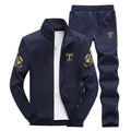 2019 New Men's Sportwear Suit Sweatshirt Tracksuit Without Hoodie Men Casual Active Suit Zipper Outwear 2PC Jacket+Pants Sets