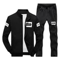 2019 New Men's Sportwear Suit Sweatshirt Tracksuit Without Hoodie Men Casual Active Suit Zipper Outwear 2PC Jacket+Pants Sets