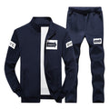 2019 New Men's Sportwear Suit Sweatshirt Tracksuit Without Hoodie Men Casual Active Suit Zipper Outwear 2PC Jacket+Pants Sets