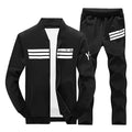 2019 New Men's Sportwear Suit Sweatshirt Tracksuit Without Hoodie Men Casual Active Suit Zipper Outwear 2PC Jacket+Pants Sets