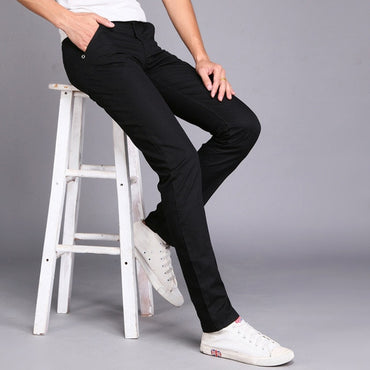 Men Casual Pants spring summer New Fashion 2019 multi color Slim long pants Straight  Male Pocket men's trousers