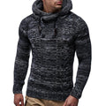 2019 Autumn Winter Men Hooded Sweater Male Sweater Cotton Sweater Men Fashion Casual Gray Wine Mens Sweaters