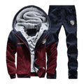 Winter New Mens Casual Sportwear Suit Designer Embroidery Male Thicken Baseball Jersey Suit For Men Fleece Suits 4XL