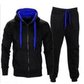 Men's Set 2019 Autumn Sportwear Fashion Mens Set 2PC Tracksuit Zipper Hooded Sweatshirt Jacket+Pant Moleton Masculino Set